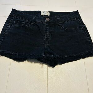 Women's Black Denim Stretch Shorts
